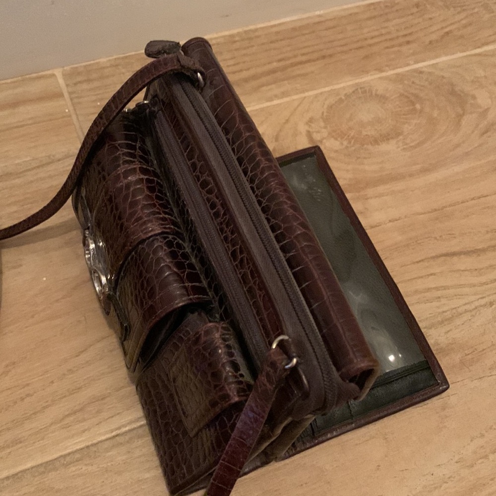 Brighton Leather Crossbody Wallet Bag - Picture 6 of 11